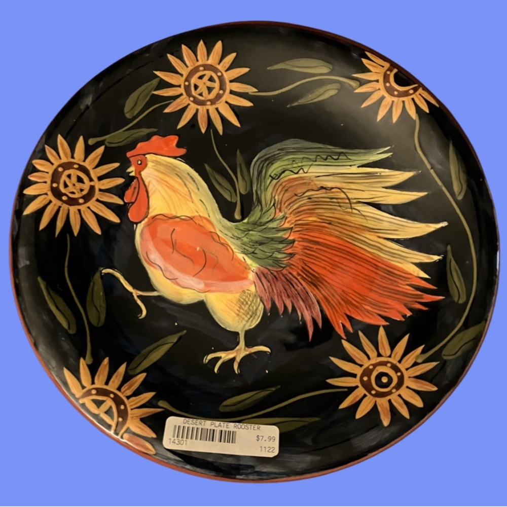 Sunrise Rooster Set of 3 Certified International Susan Winget Salad Plates 8.5”